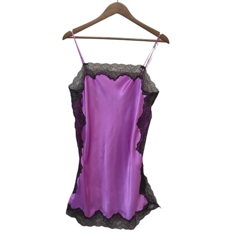 VICTORIA’S SECRET Berry Lace Slip Dress Size Large